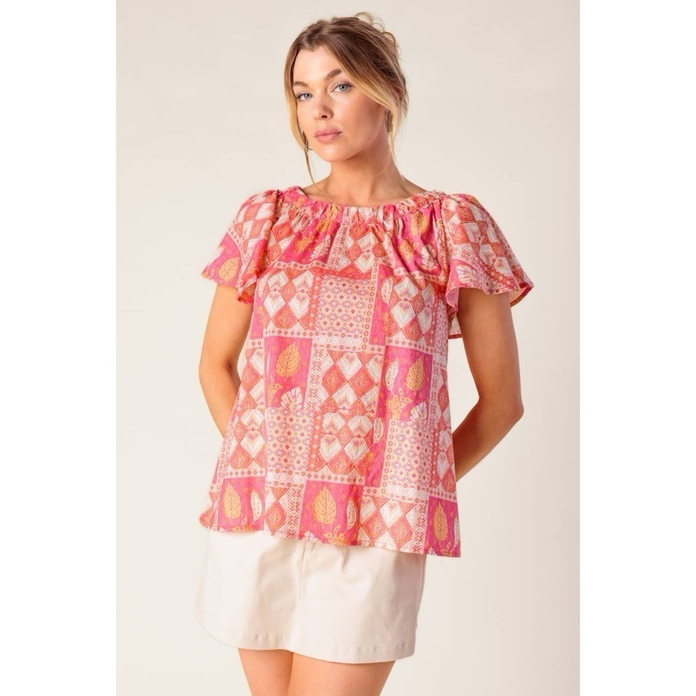 Flying Tomato Where to Next Woven Top Small